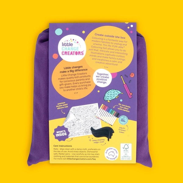 Little Change Creators - Re-Fun-Able Reusable Colouring + Doodle Mat / Australia