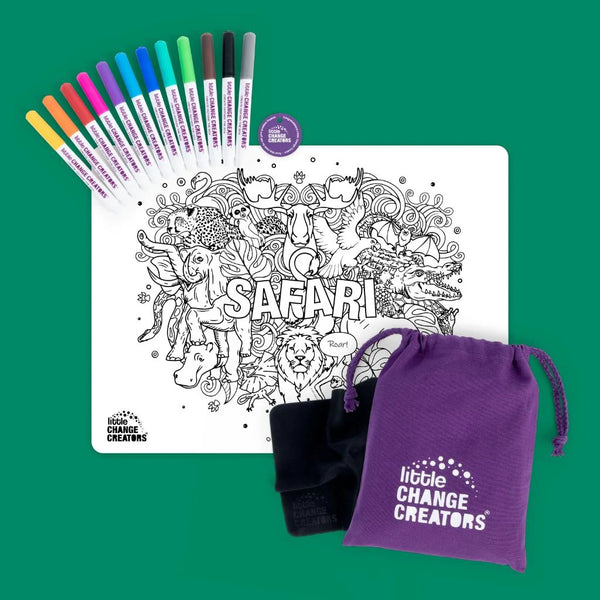Little Change Creators - Re-FUN-able™ Colouring Set / Safari
