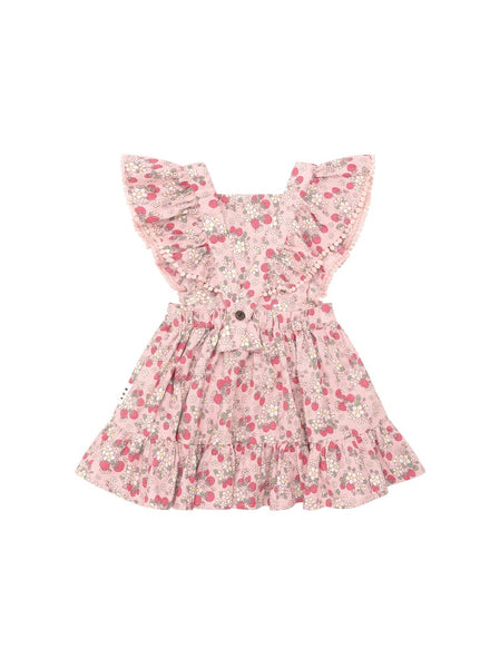 Huxbaby - Vintage Strawberry Ruffle Dress / Blush
