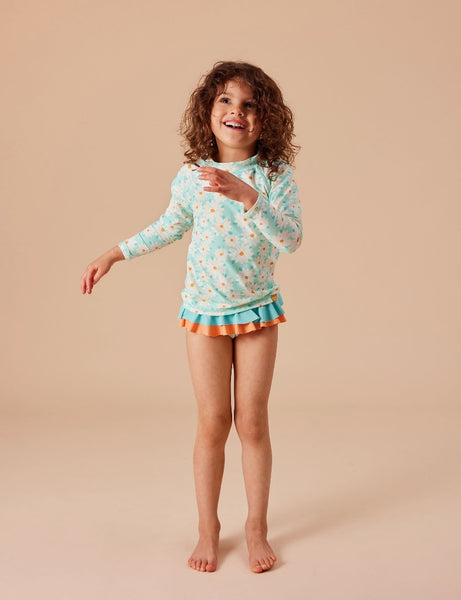Goldie & Ace - Daisy Delight Rashguard / Lagoon