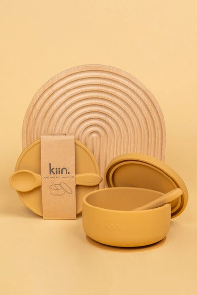 Kiin - Silicone Suction Bowl with Lid + Spoon Set