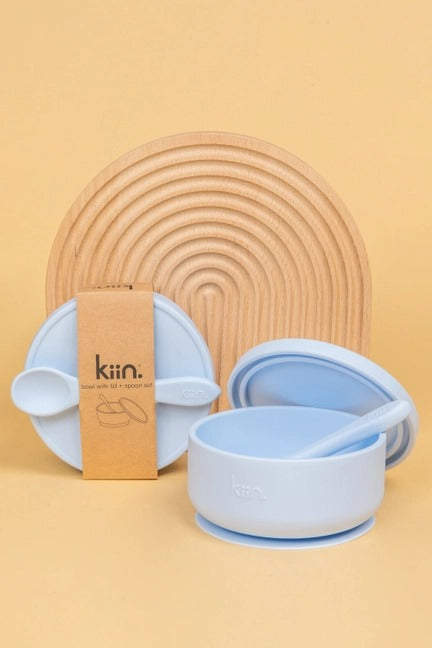 Kiin - Silicone Suction Bowl with Lid + Spoon Set