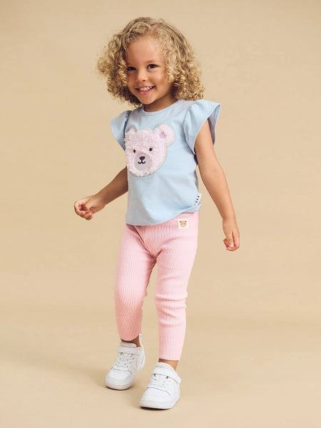 Huxbaby - Heart Fur Bear Frill T-Shirt