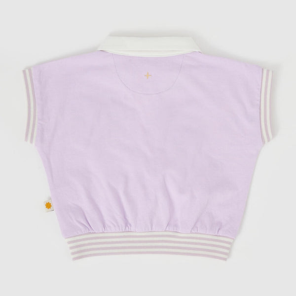 Goldie & Ace - Beach Club Collared Relaxed Tee / Lilac