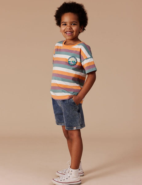 Goldie & Ace - Noah French Terry Denim Look Shorts / Dark Denim