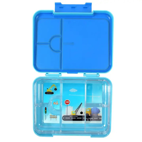 Mum Made Yum - Bento Lunchbox (Large) / Light Blue Construction