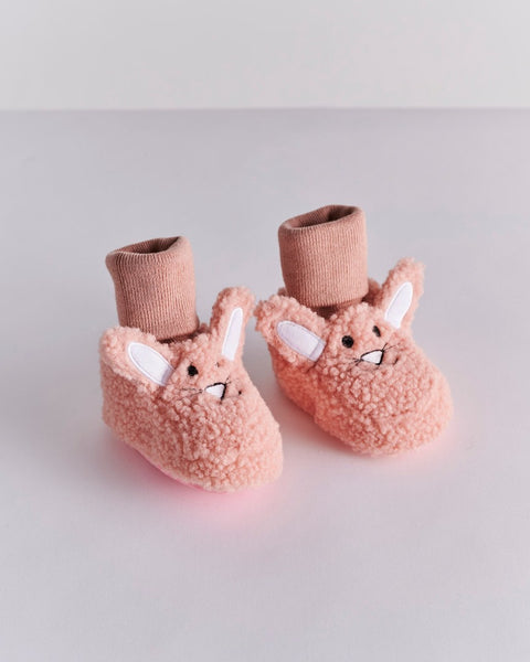 Kip & Co - Baby Booties AW25 / Bunny Pink