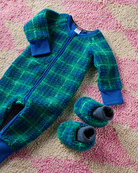 Kip & Co - Sherpa Baby Booties / Wilderness Tartan