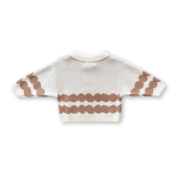 Grown Clothing - Pebble Collar Pull Over / Milk & Clay