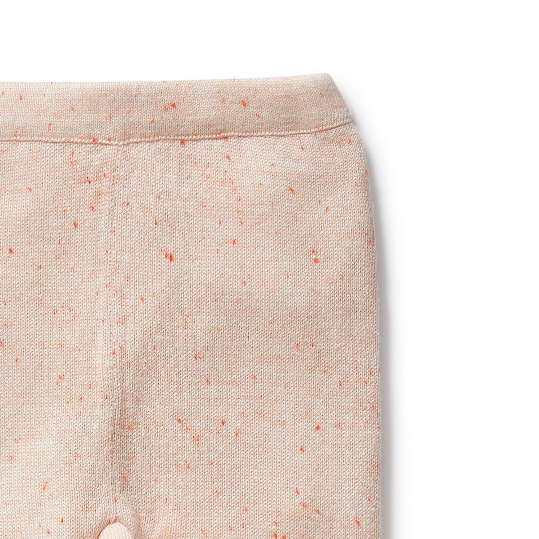 Wilson + Frenchy - Organic Knitted Legging with Feet / Fairy Floss