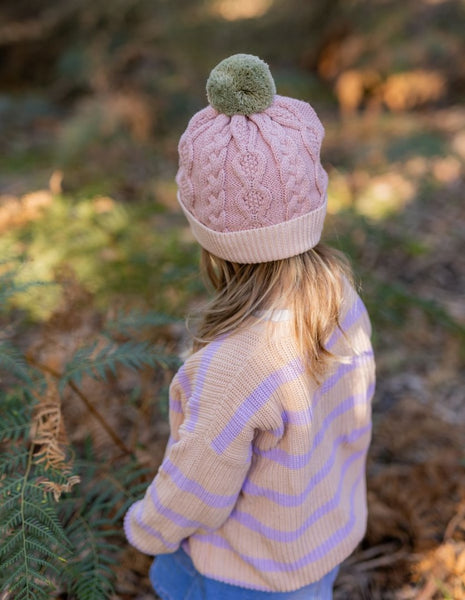 Acorn - August Merino Beanie / Dusty Pink