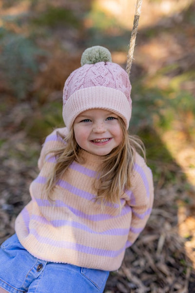 Acorn - August Merino Beanie / Dusty Pink