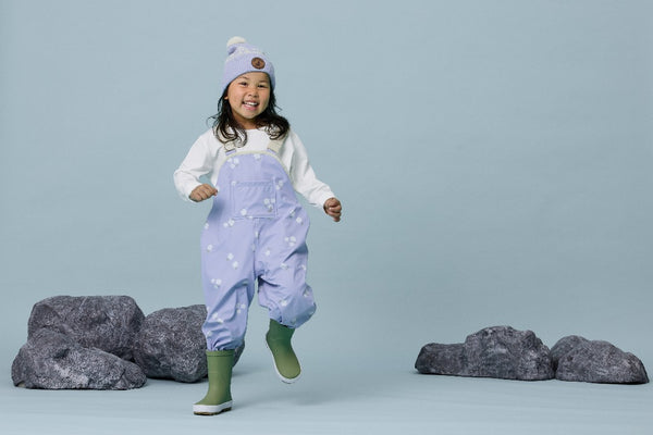 Cry Wolf - Rain Overalls / Floral Periwinkle