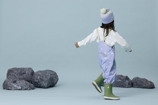 Cry Wolf - Rain Overalls / Floral Periwinkle