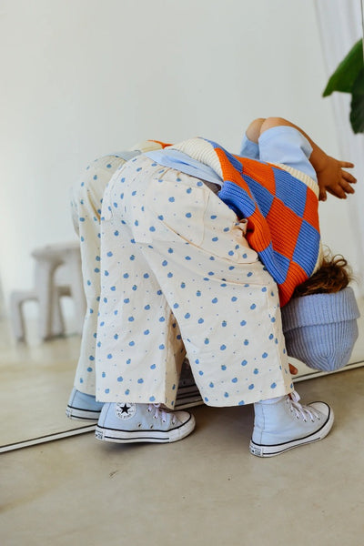 Sunday Siblings - Happy Tomato Pants / Blue