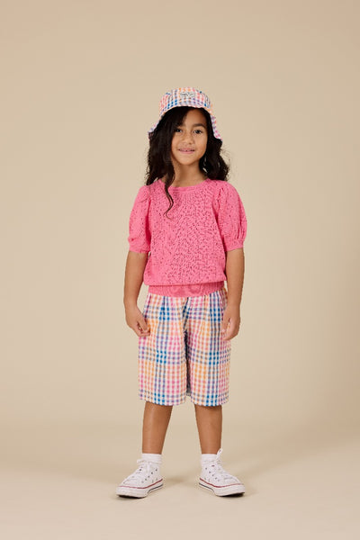 Goldie & Ace - Rainbow Gingham Kirby Relaxed Shorts