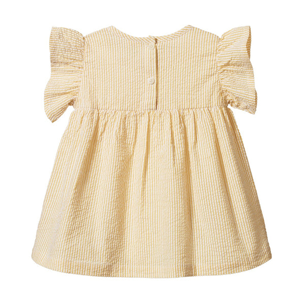 Nature Baby - Bonnie Dress Seersucker / Golden Stripe