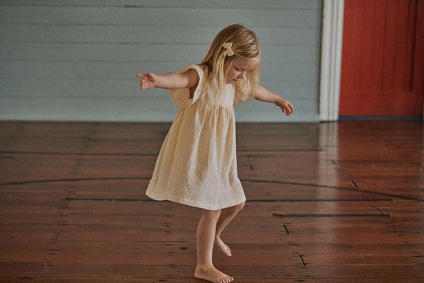 Nature Baby - Bonnie Dress Seersucker / Golden Stripe