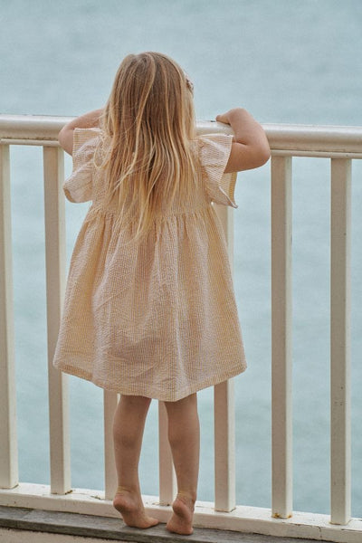 Nature Baby - Bonnie Dress Seersucker / Golden Stripe