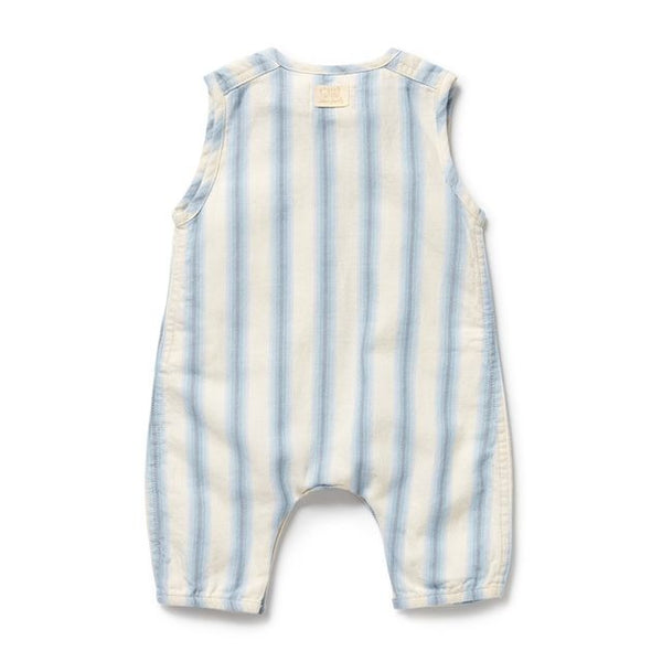 Wilson + Frenchy - Organic Growsuit / Deep Blue Stripe