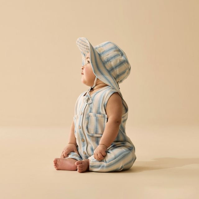 Wilson + Frenchy - Organic Sun Hat / Deep Blue Stripe