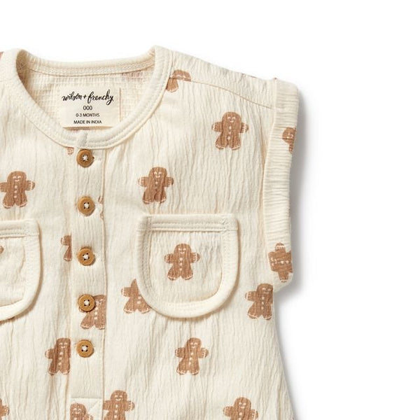 Wilson + Frenchy - Organic Crinkle Growsuit / Spice & Nice