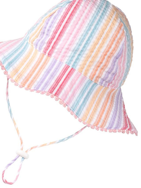 Huxbaby - Frilly Sunhat Rainbow Stripe