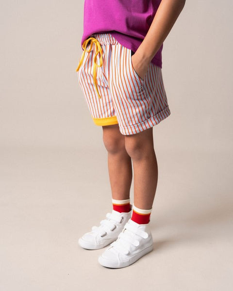 Das Ist Maurice - Shorts Blue & Orange Stripes