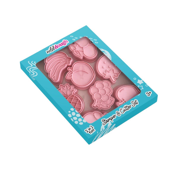 Wild Dough Playdough - Cutters and Stamps Set / Fruits