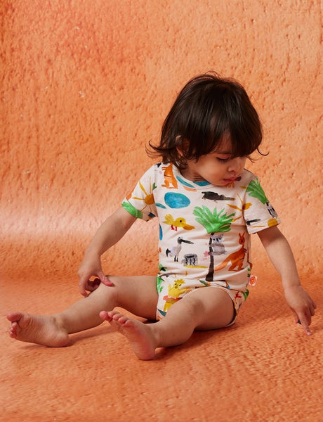 Halcyon Nights - Short Sleeve Bodysuit / Yo's Country