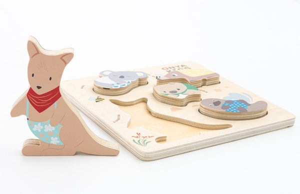 Toyslink - Wooden Aussie Animal Puzzle (Stacking Toy)