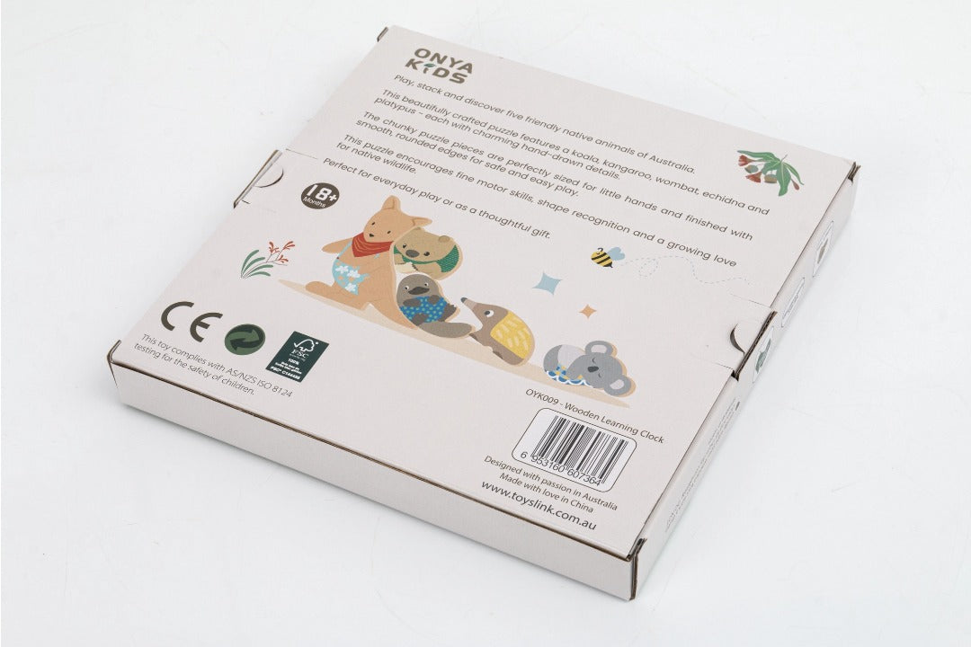 Toyslink - Wooden Aussie Animal Puzzle (Stacking Toy)