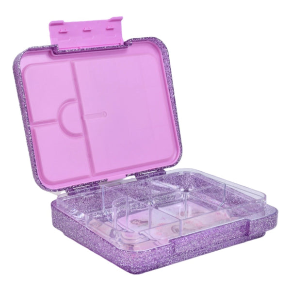 Mum Made Yum - Bento Lunchbox (Large) / Sparkle Purple Fairy Garden