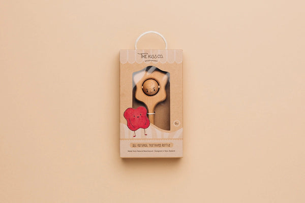 The Kiss Co - All Natural Teething Rattle / Pepi Kiss