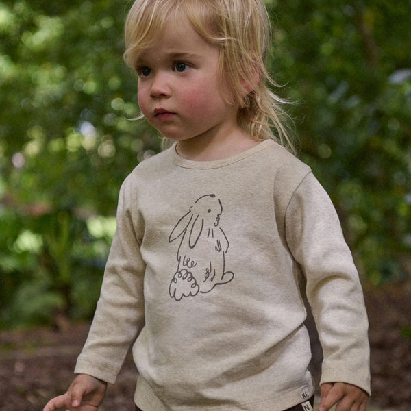 Nature Baby - Long Sleeve River Tee / Bramble Bunny Print