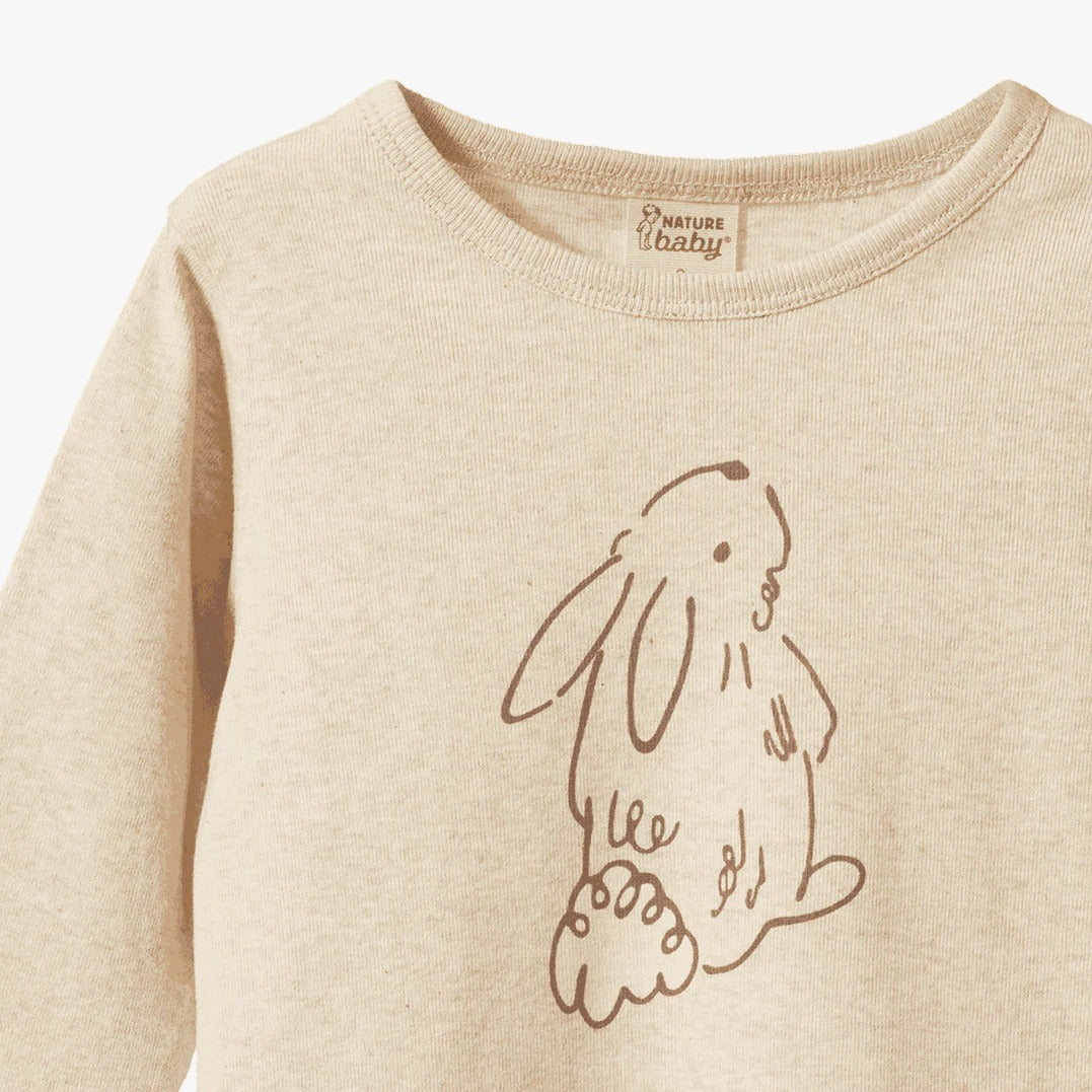 Nature Baby - Long Sleeve River Tee / Bramble Bunny Print