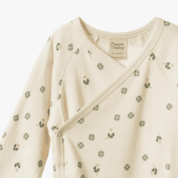 Nature Baby - Long Sleeve Kimono Bodysuit / Lucky Print
