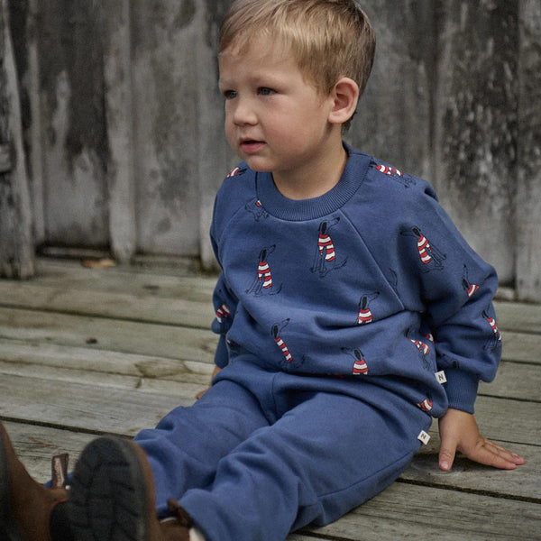 Nature Baby - Emerson Sweater / Best Friend Indigo Print