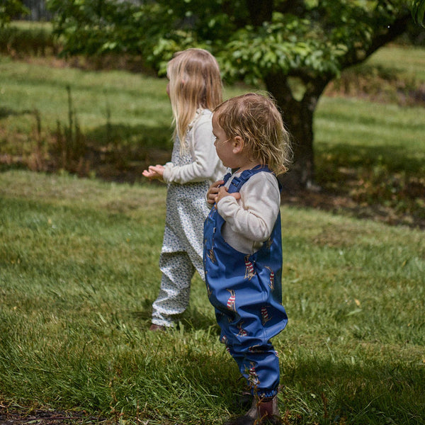 Nature Baby - Splash Overalls / Best Friend Indigo Print