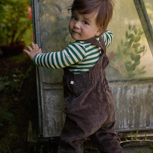 Nature Baby - Stretch Jersey Long Sleeve Bodysuit / Eden Sea Stripe