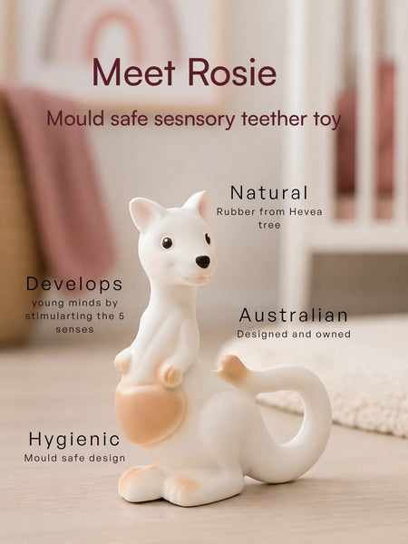 Jeanie Baby - Natural Rubber Teething Toy / Rosie the Roo