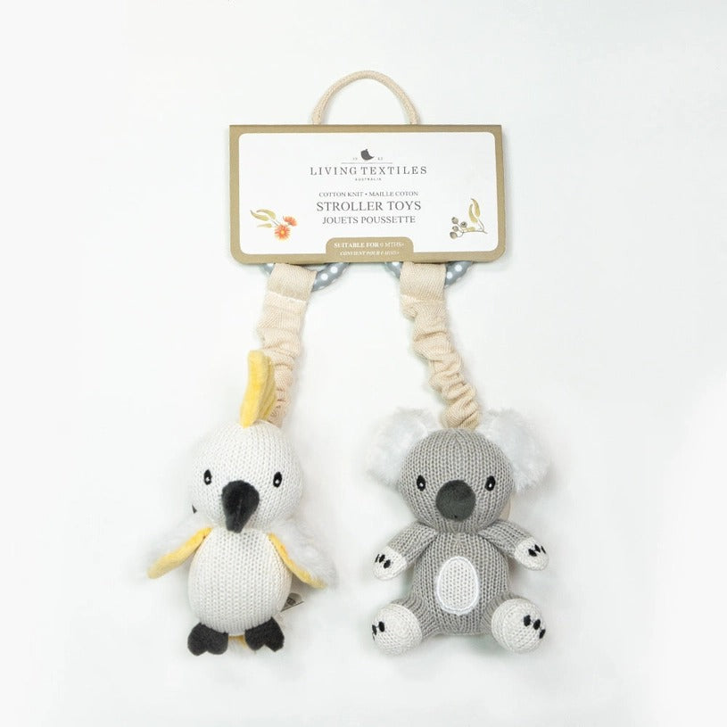 Living Textiles - 2pk Stroller Toy / Koala & Cockatoo