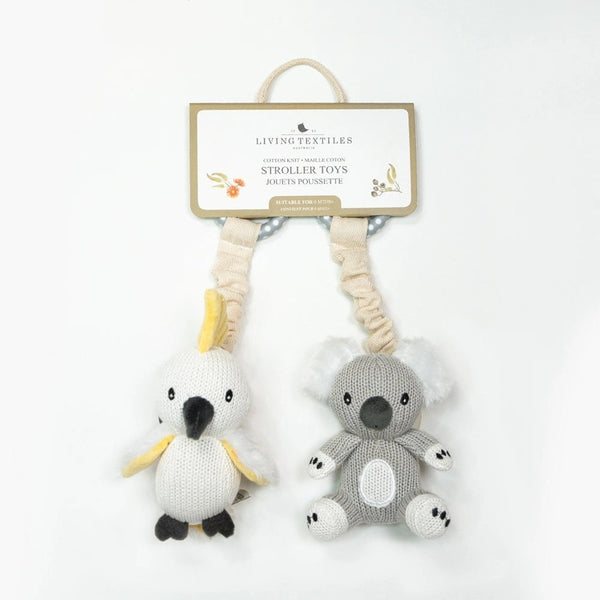 Living Textiles - 2pk Stroller Toy / Koala & Cockatoo