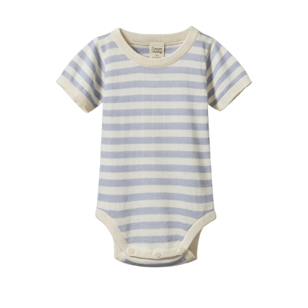 Nature Baby - Ren Bodysuit / Zen Blue Sea Stripe