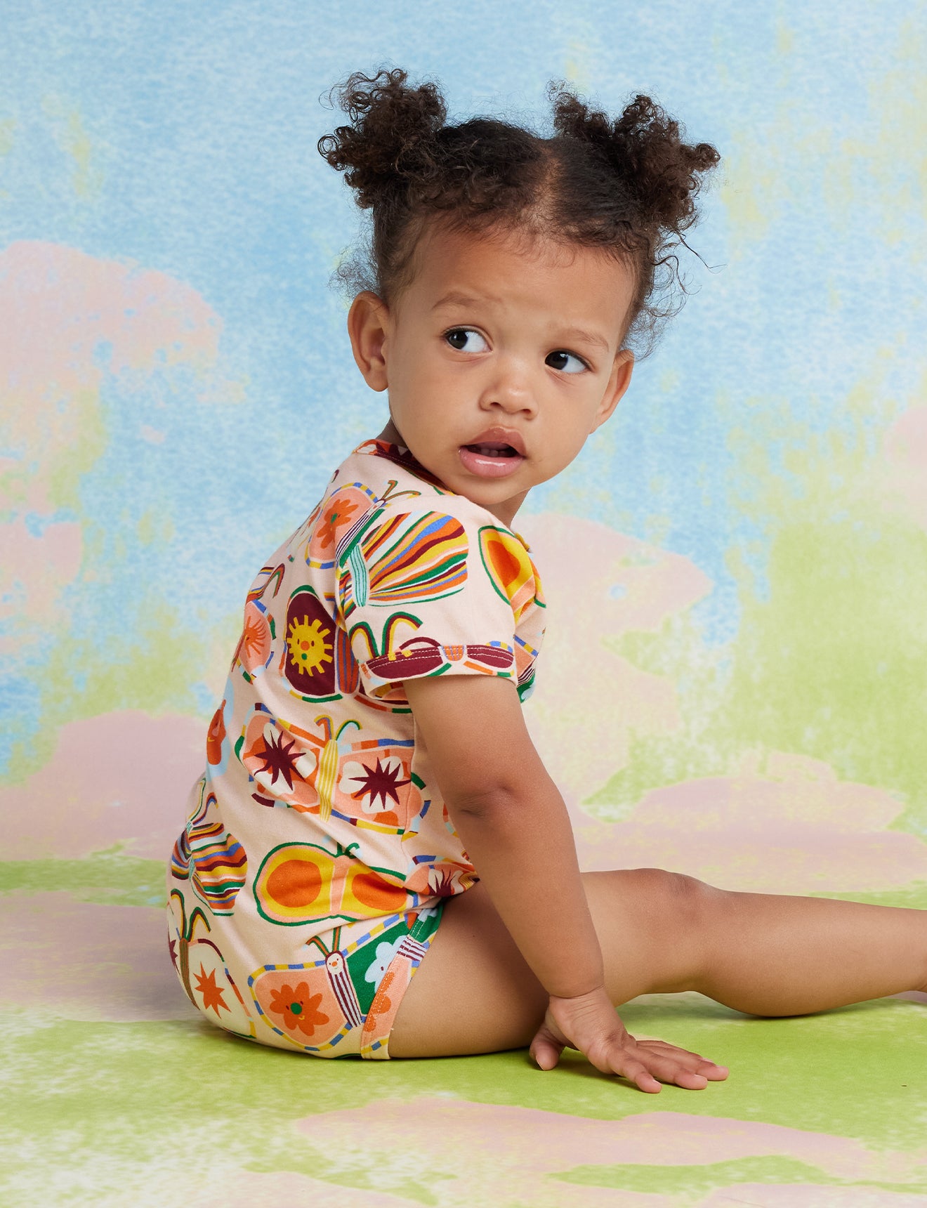 Halcyon Nights - Short Sleeve Bodysuit / Flutterby