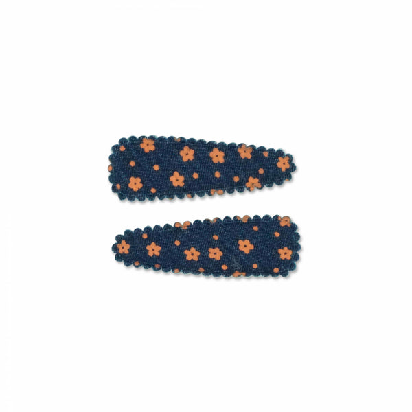 Milk & Soda - Flower Denim Snap Clip