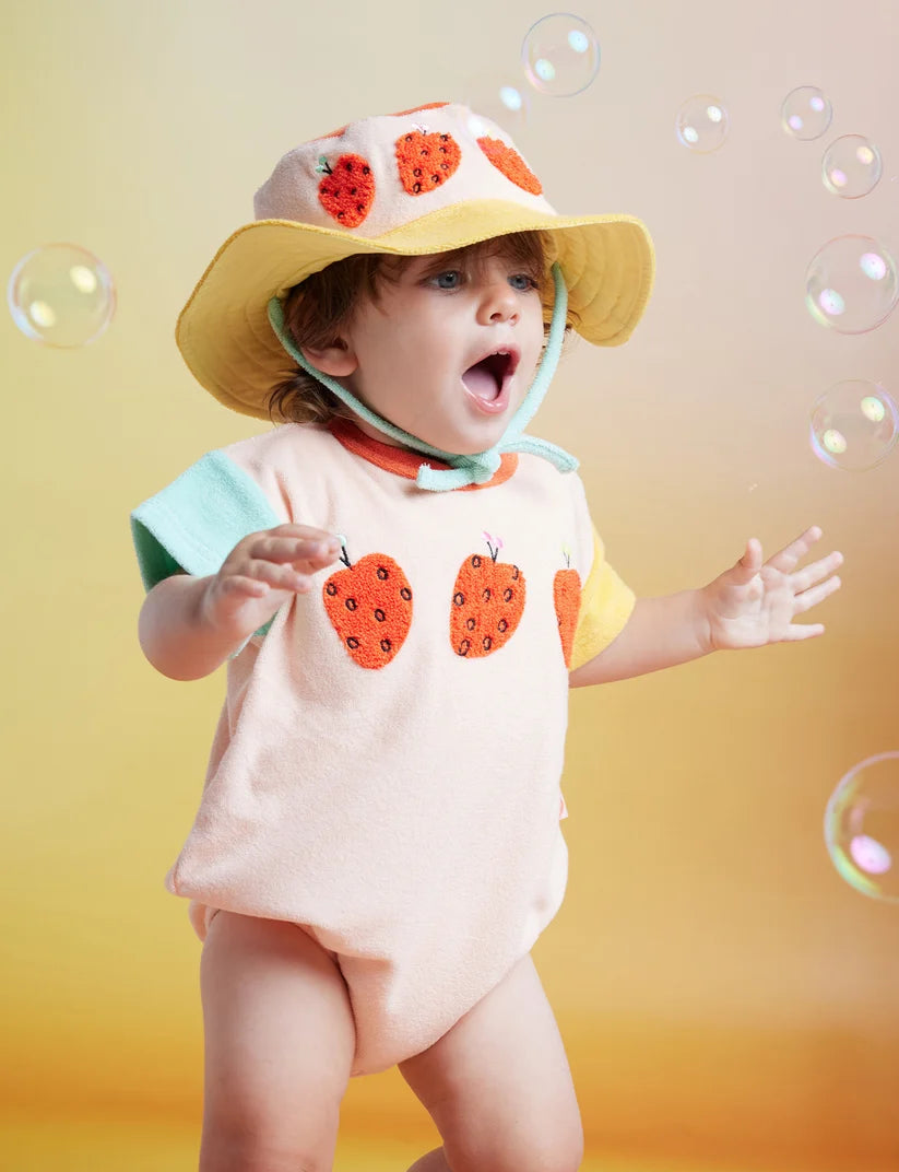 Halcyon Nights - Terry Short Sleeve Bodysuit / Tiny Orchard