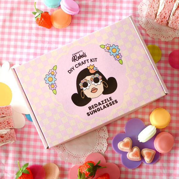 Confetti Rebels - Kids DIY Craft Bedazzle Sunglasses Kit