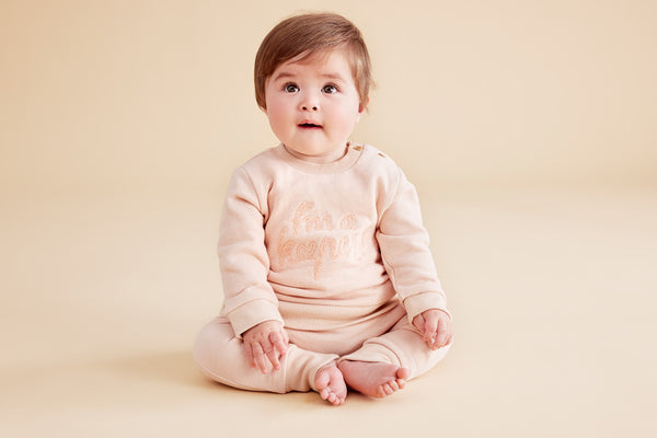 Wilson + Frenchy - Organic French Terry Slouch Pant / Cameo Rose