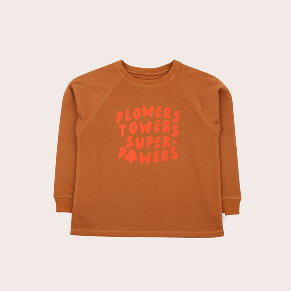 Olive + The Captain - Flowers, Towers, Superpowers Pullover / Tan